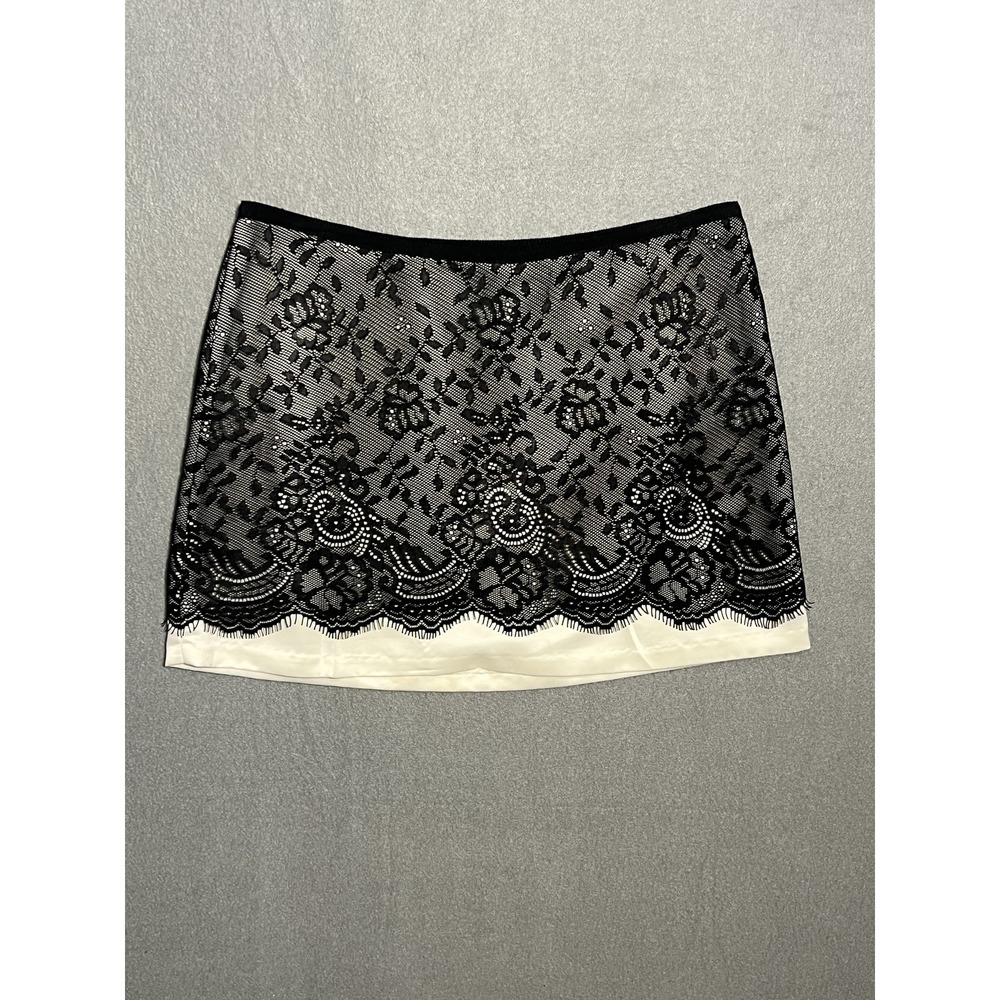 Behnaz Sarafpour for Target Black Lace Overlay Mini Skirt Women's Size 7 Lined